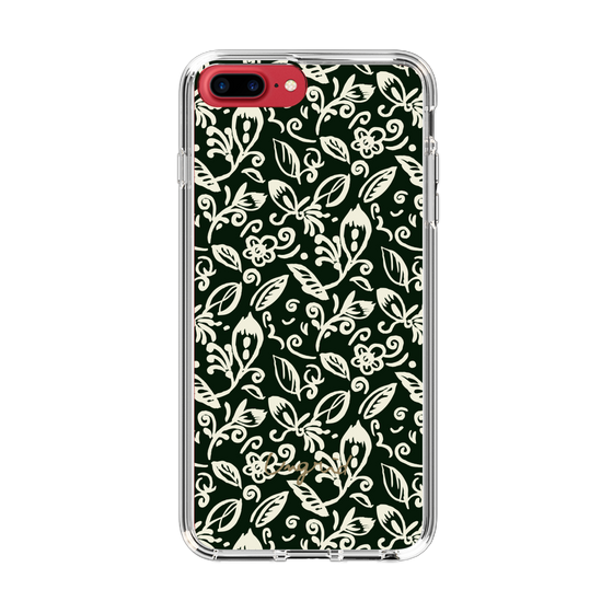 Slim Protection Case［ Ungrid - FlowerPrint - Black ］