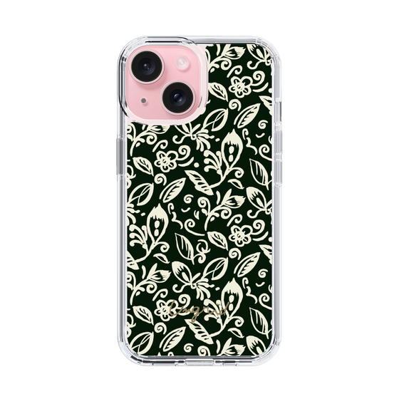 Slim Protection Case［ Ungrid - FlowerPrint - Black ］