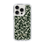 Slim Protection Case［ Ungrid - FlowerPrint - Black ］