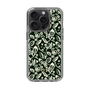 Slim Protection Case［ Ungrid - FlowerPrint - Black ］