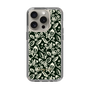 Slim Protection Case［ Ungrid - FlowerPrint - Black ］