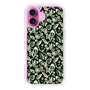 Slim Protection Case［ Ungrid - FlowerPrint - Black ］
