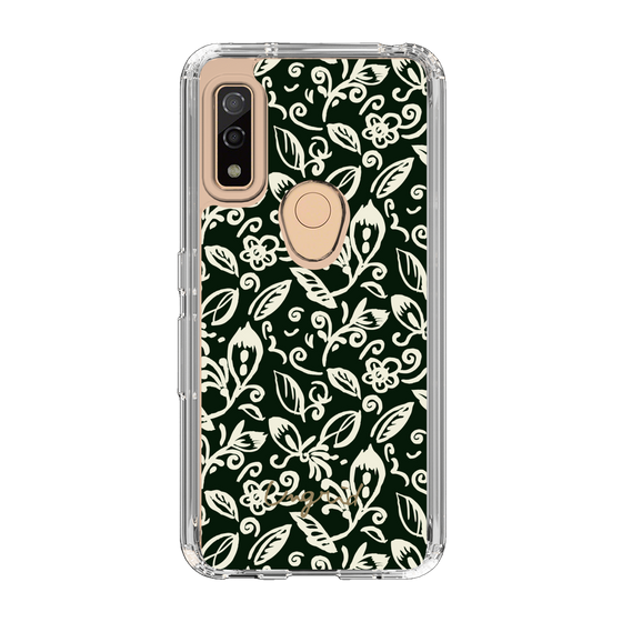 Slim Protection Case［ Ungrid - FlowerPrint - Black ］