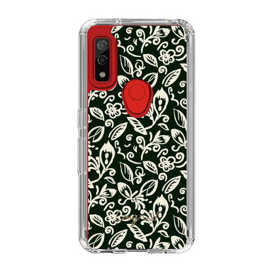 Slim Protection Case［ Ungrid - FlowerPrint - Black ］