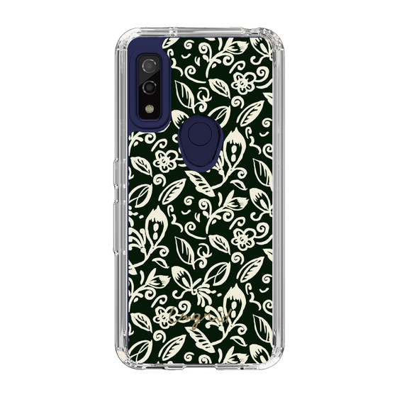 Slim Protection Case［ Ungrid - FlowerPrint - Black ］