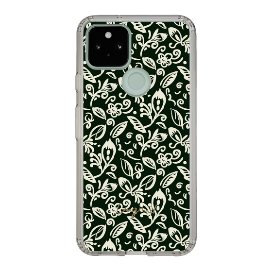 Slim Protection Case［ Ungrid - FlowerPrint - Black ］