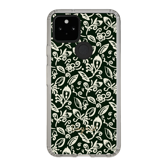 Slim Protection Case［ Ungrid - FlowerPrint - Black ］