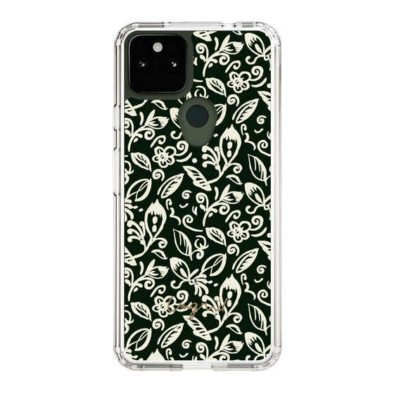 Slim Protection Case［ Ungrid - FlowerPrint - Black ］