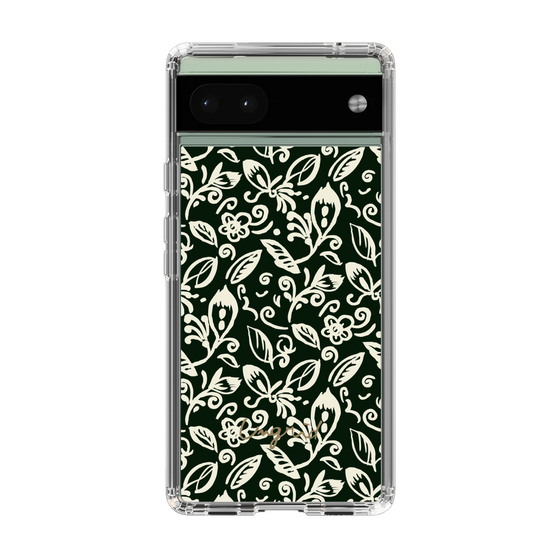 Slim Protection Case［ Ungrid - FlowerPrint - Black ］