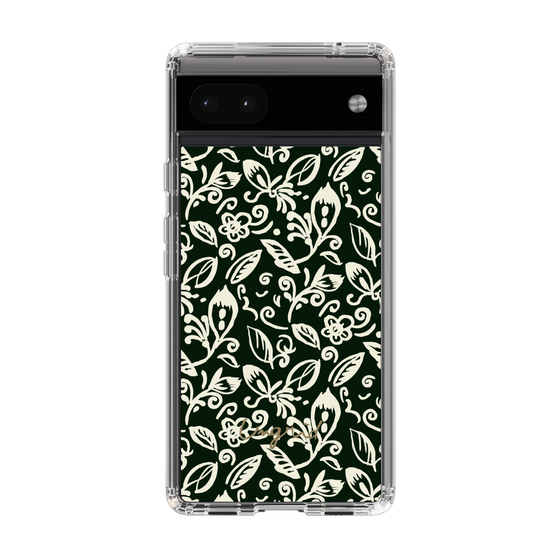 Slim Protection Case［ Ungrid - FlowerPrint - Black ］