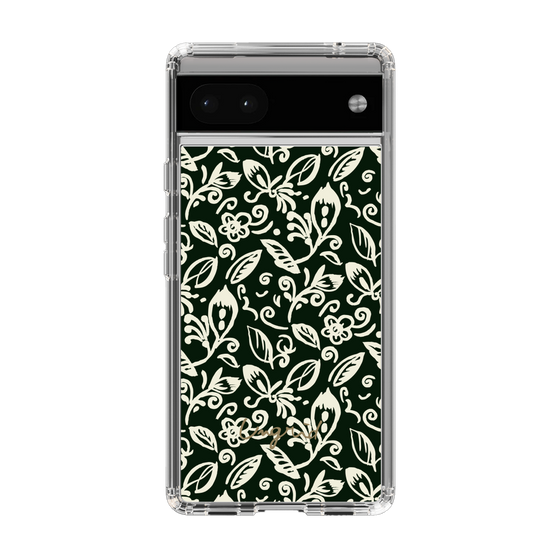 Slim Protection Case［ Ungrid - FlowerPrint - Black ］