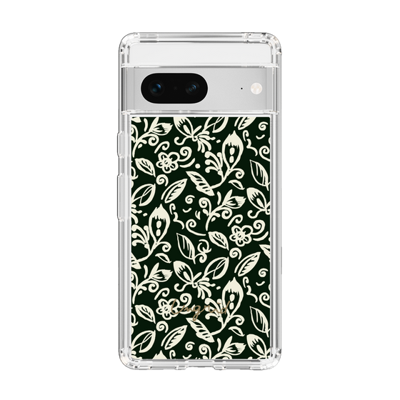 Slim Protection Case［ Ungrid - FlowerPrint - Black ］