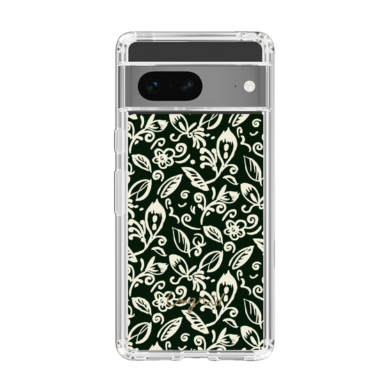 Slim Protection Case［ Ungrid - FlowerPrint - Black ］