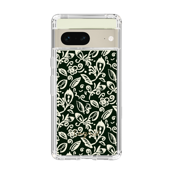 Slim Protection Case［ Ungrid - FlowerPrint - Black ］