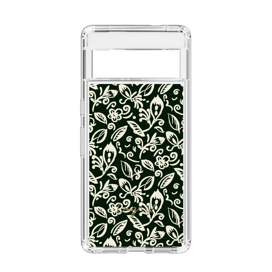 Slim Protection Case［ Ungrid - FlowerPrint - Black ］