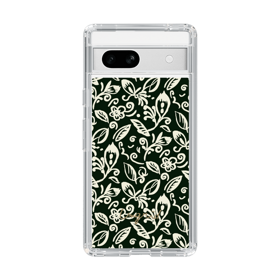 Slim Protection Case［ Ungrid - FlowerPrint - Black ］