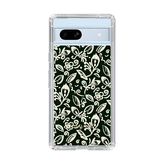 Slim Protection Case［ Ungrid - FlowerPrint - Black ］