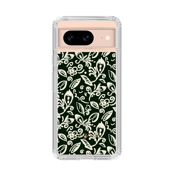 Slim Protection Case［ Ungrid - FlowerPrint - Black ］