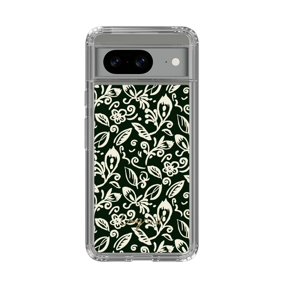 Slim Protection Case［ Ungrid - FlowerPrint - Black ］