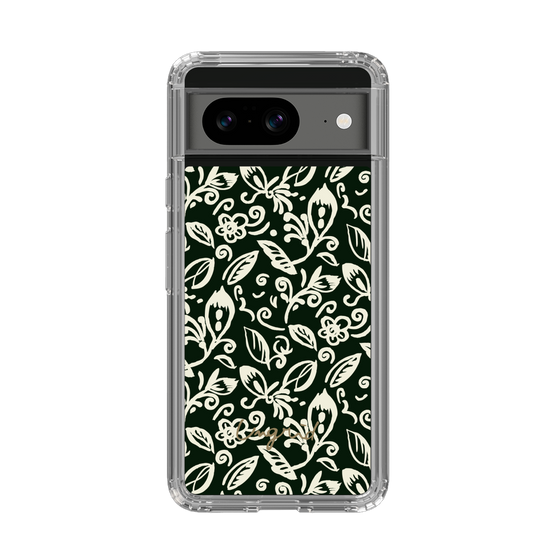 Slim Protection Case［ Ungrid - FlowerPrint - Black ］
