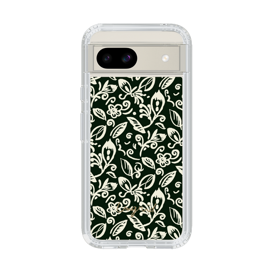 Slim Protection Case［ Ungrid - FlowerPrint - Black ］