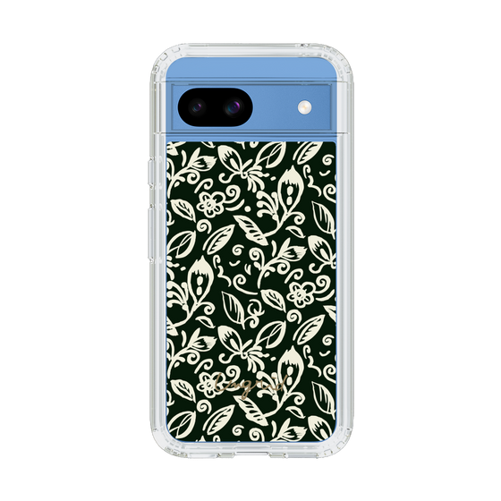 Slim Protection Case［ Ungrid - FlowerPrint - Black ］