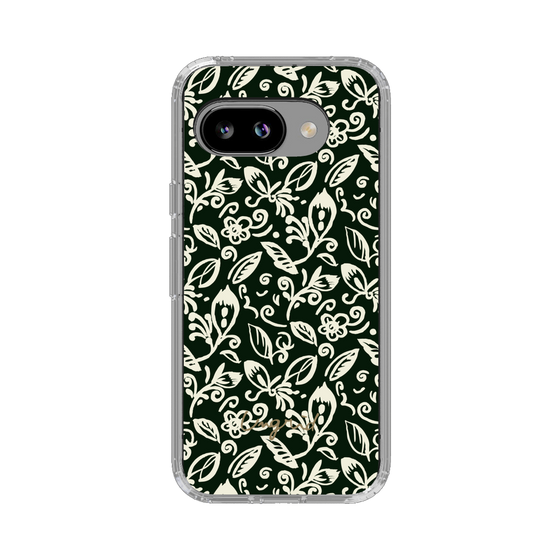 Slim Protection Case［ Ungrid - FlowerPrint - Black ］