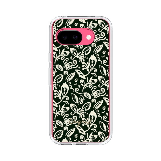 Slim Protection Case［ Ungrid - FlowerPrint - Black ］