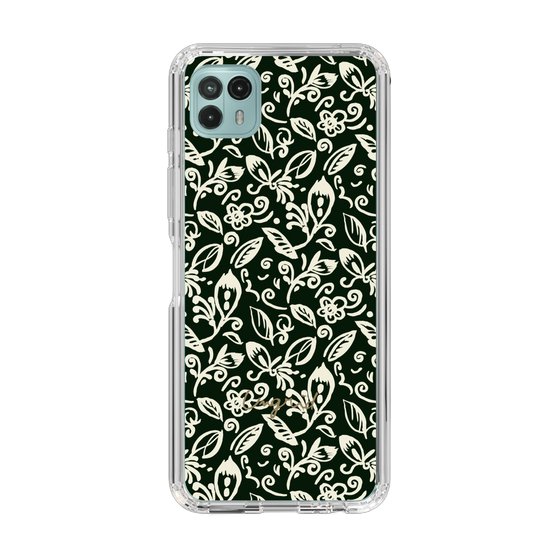 Slim Protection Case［ Ungrid - FlowerPrint - Black ］