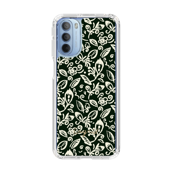 Slim Protection Case［ Ungrid - FlowerPrint - Black ］