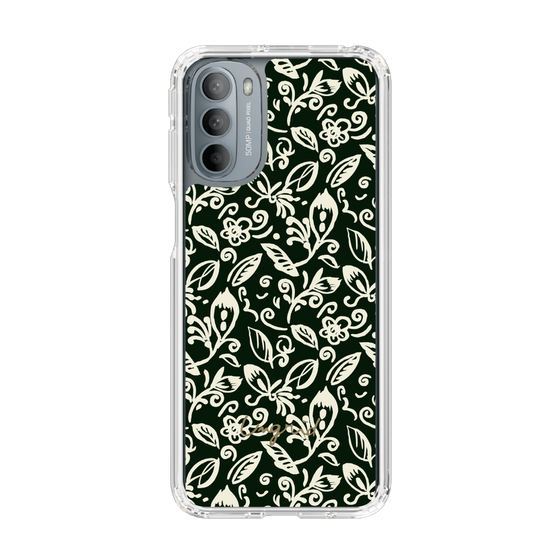 Slim Protection Case［ Ungrid - FlowerPrint - Black ］