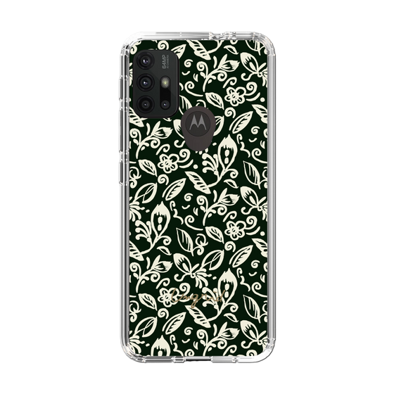 Slim Protection Case［ Ungrid - FlowerPrint - Black ］