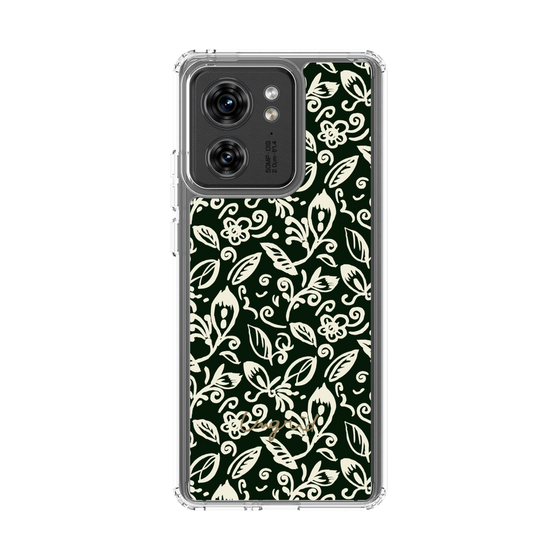Slim Protection Case［ Ungrid - FlowerPrint - Black ］