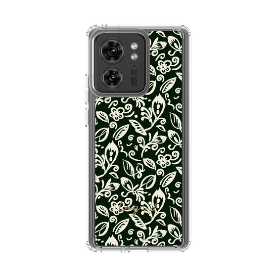 Slim Protection Case［ Ungrid - FlowerPrint - Black ］