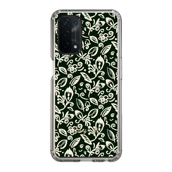 Slim Protection Case［ Ungrid - FlowerPrint - Black ］