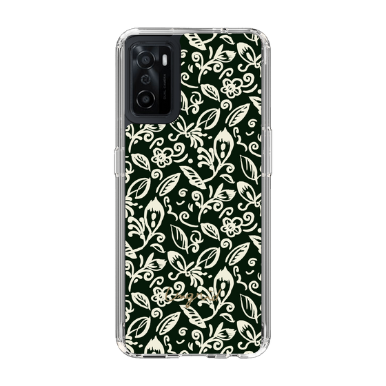 Slim Protection Case［ Ungrid - FlowerPrint - Black ］