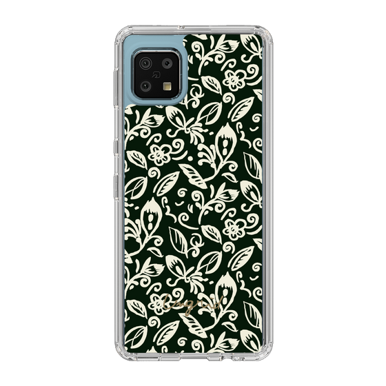 Slim Protection Case［ Ungrid - FlowerPrint - Black ］