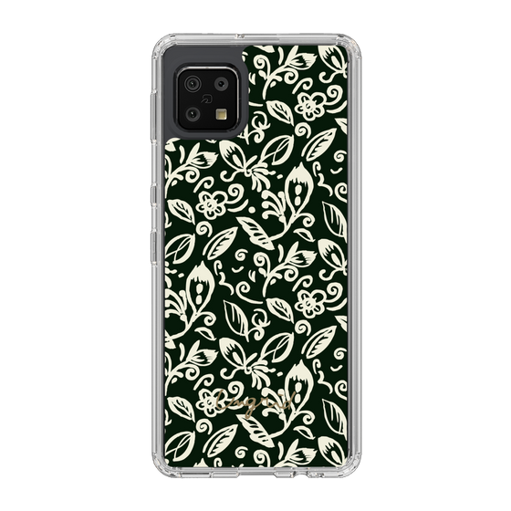 Slim Protection Case［ Ungrid - FlowerPrint - Black ］