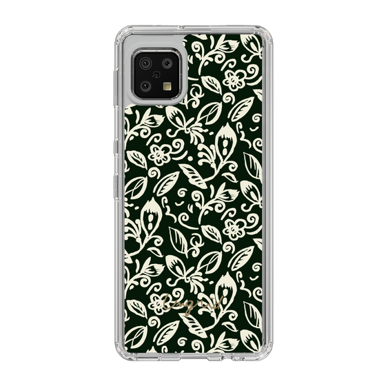 Slim Protection Case［ Ungrid - FlowerPrint - Black ］