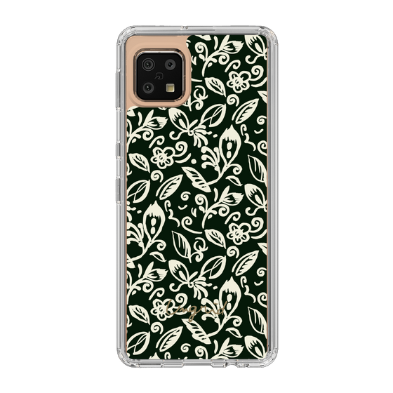 Slim Protection Case［ Ungrid - FlowerPrint - Black ］