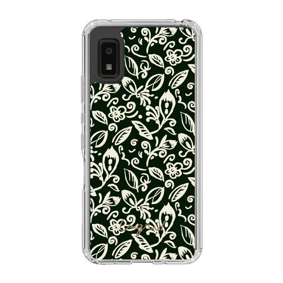 Slim Protection Case［ Ungrid - FlowerPrint - Black ］