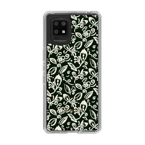 Slim Protection Case［ Ungrid - FlowerPrint - Black ］