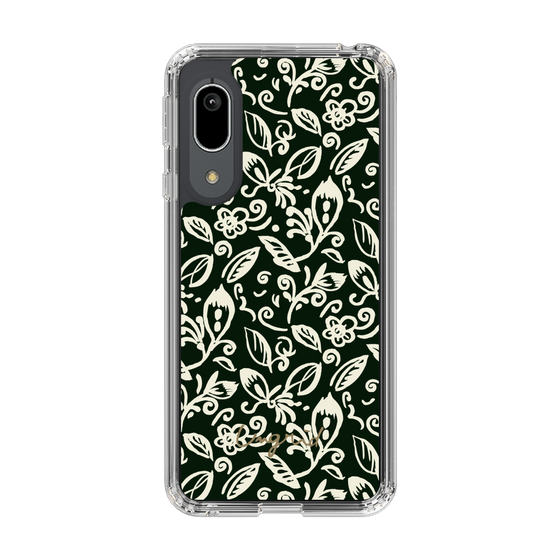 Slim Protection Case［ Ungrid - FlowerPrint - Black ］