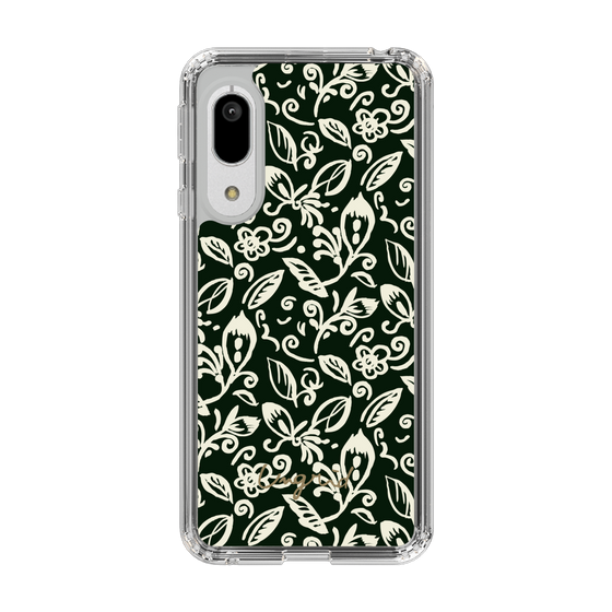 Slim Protection Case［ Ungrid - FlowerPrint - Black ］