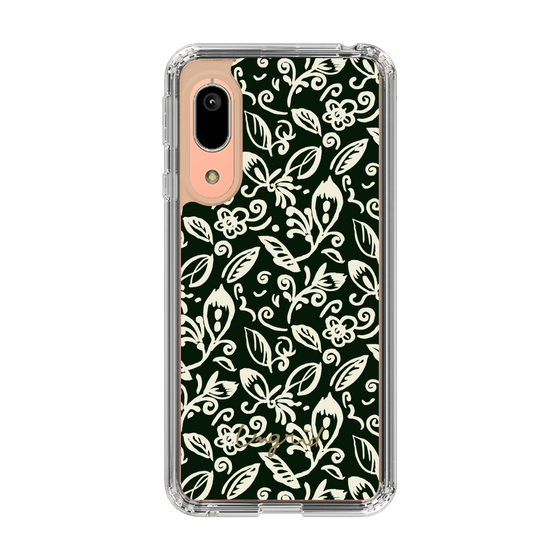 Slim Protection Case［ Ungrid - FlowerPrint - Black ］