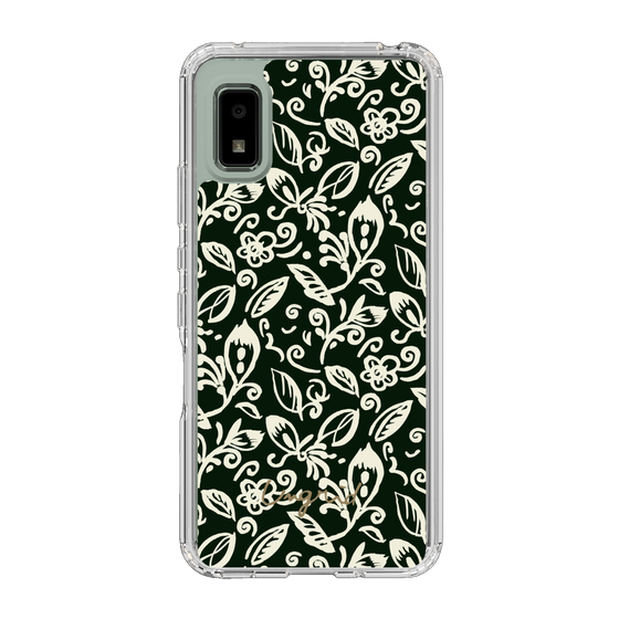 Slim Protection Case［ Ungrid - FlowerPrint - Black ］