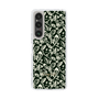 Slim Protection Case［ Ungrid - FlowerPrint - Black ］