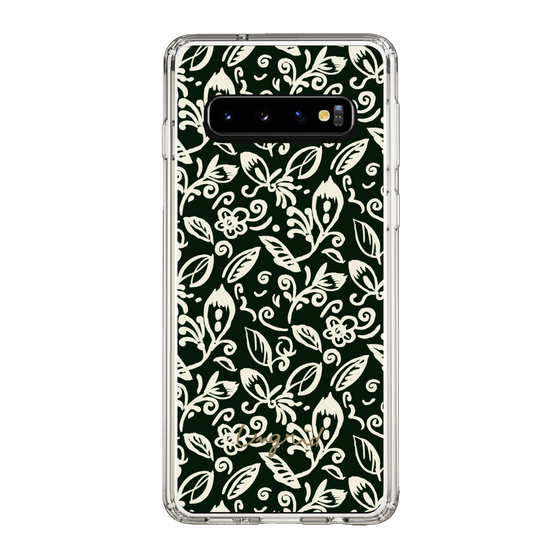 Slim Protection Case［ Ungrid - FlowerPrint - Black ］
