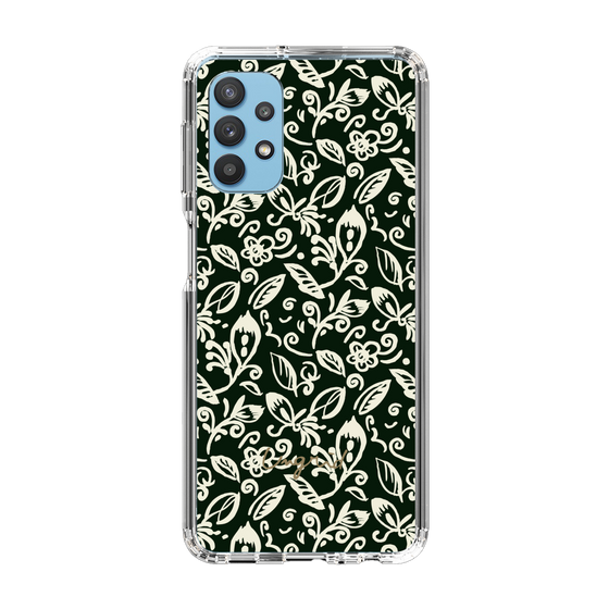 Slim Protection Case［ Ungrid - FlowerPrint - Black ］