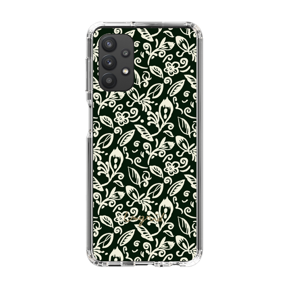 Slim Protection Case［ Ungrid - FlowerPrint - Black ］